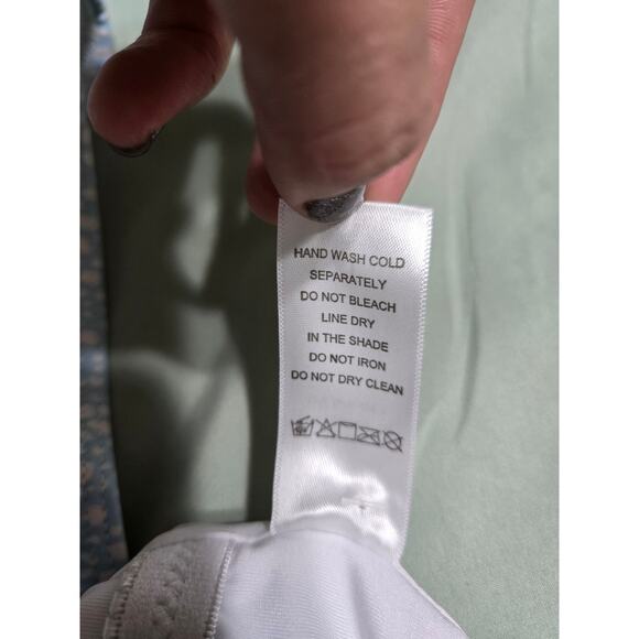 Walkonbeach xl women's light blue polka dot one piece swimsuit new with tags - Picture 7 of 8